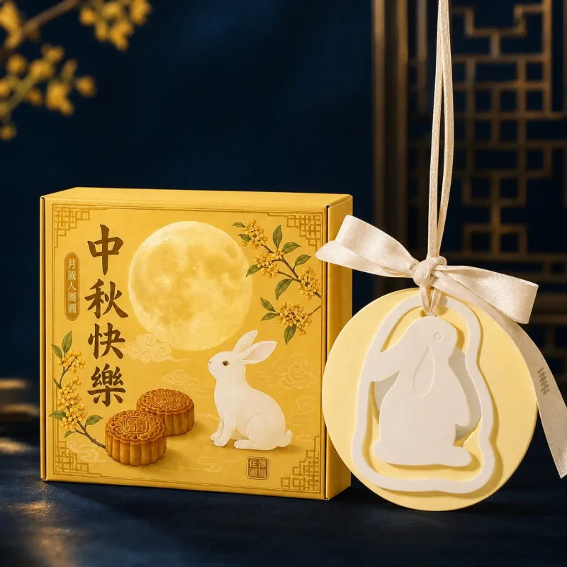 中秋月兔石膏香薰掛件